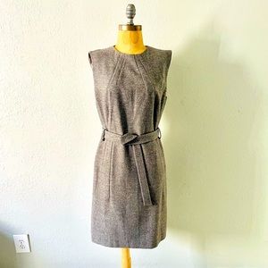 Akris Punto Wool Belted Sheath Dress